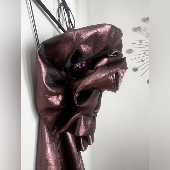 NWOT Zara Voluminous Statement Flower Dress in Pale Pink - Picture 4 of 16